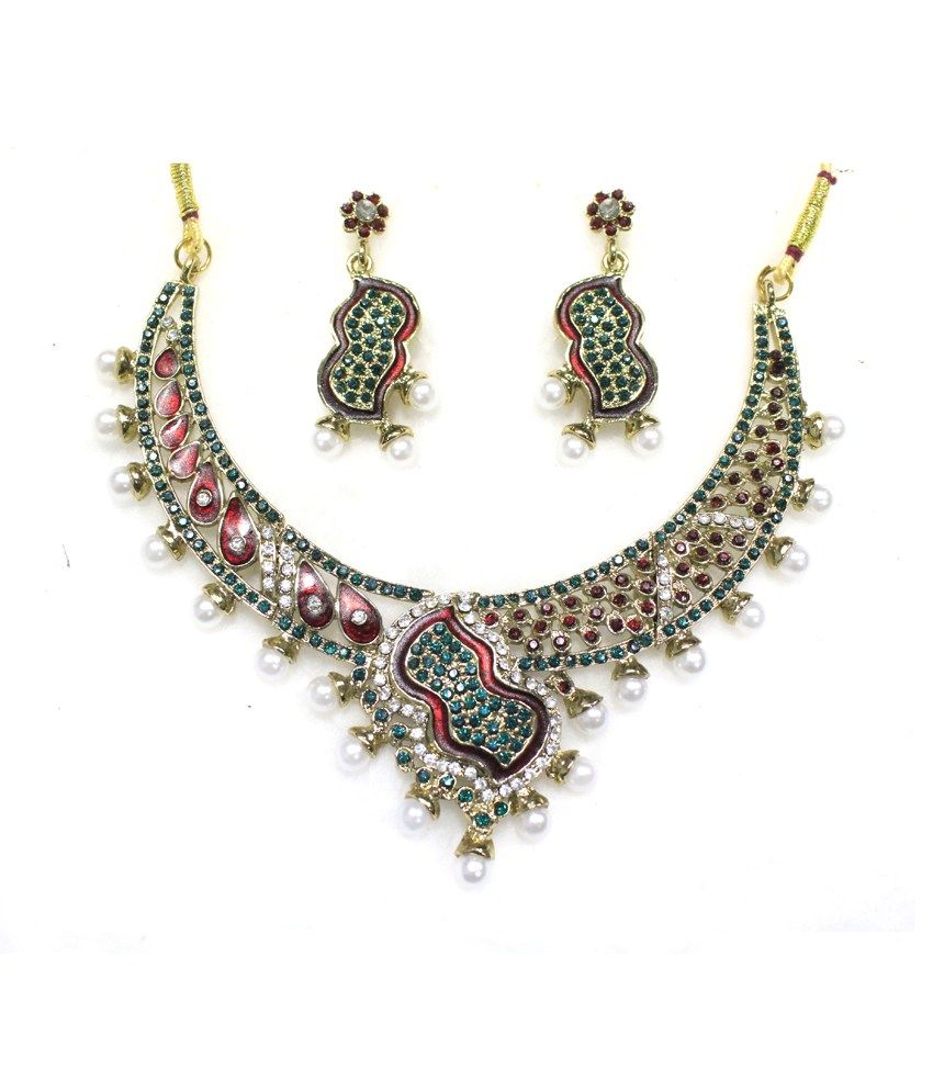 Zaveri Pearls Traditional Necklace Set Buy Zaveri Pearls Traditional