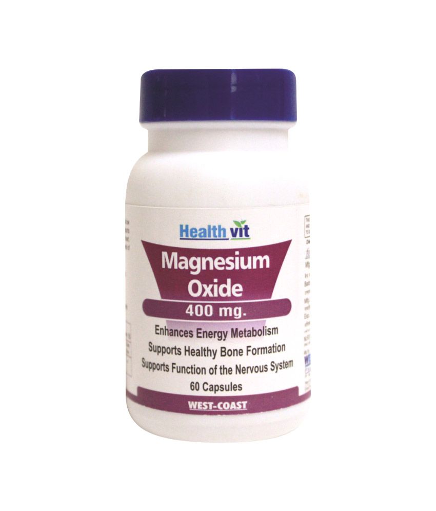 Healthvit Magnesium Oxide 400 mg. 60 Capsules Buy Healthvit Magnesium