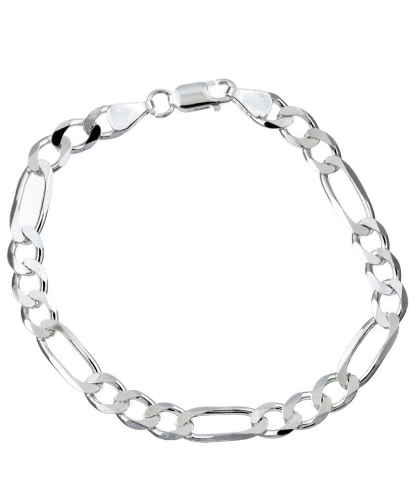 Sss 92.5 Silver Tendulkar Design Bracelet: Buy Sss 92.5 Silver ...