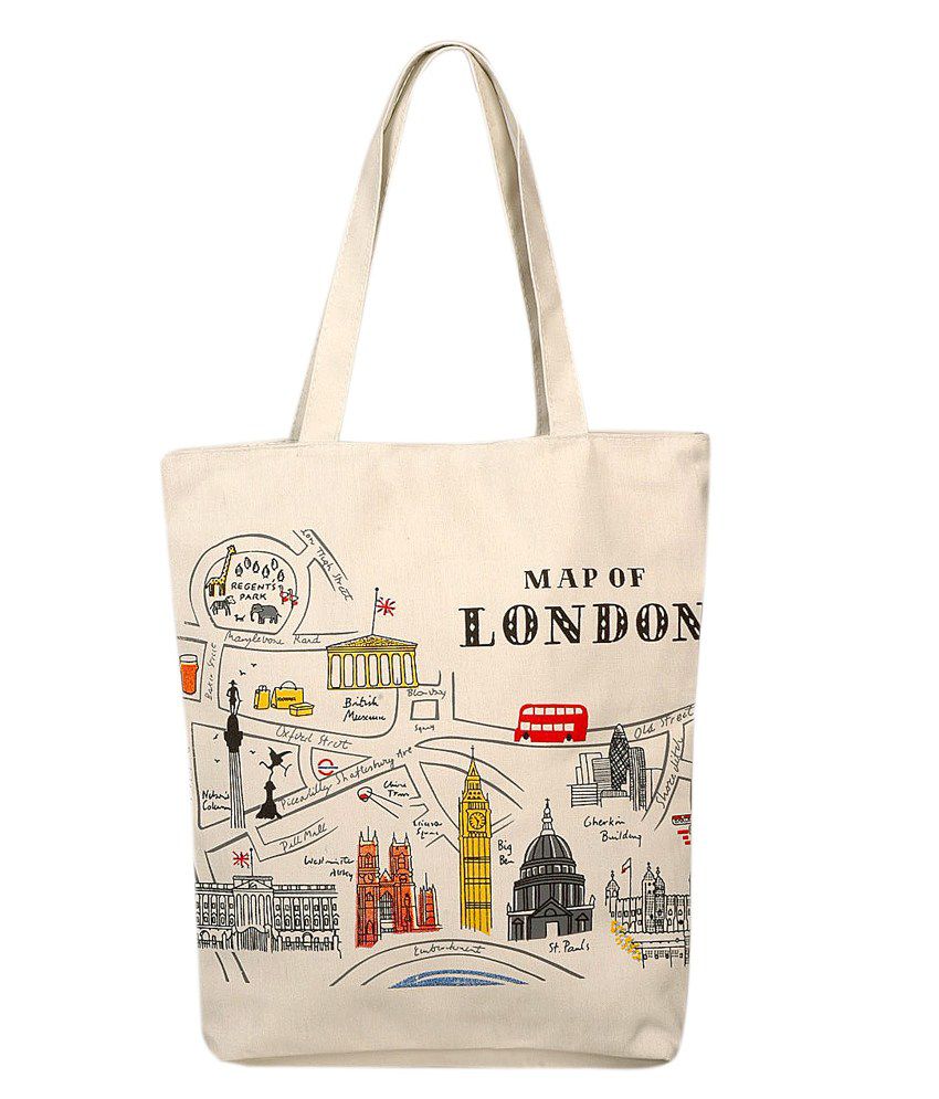Buy Watercolour I Love London Tote Bag at Best Prices in India - Snapdeal