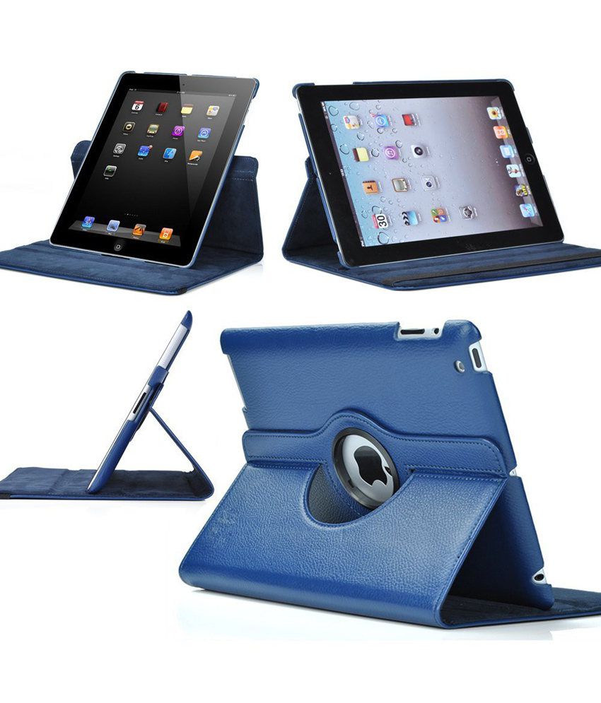     			Discountonly4u 360 Degree Rotating Black Leather Case Smart Cover With Stand For Ipad 2, Ipad 3 And Ipad 4 Navy Blue