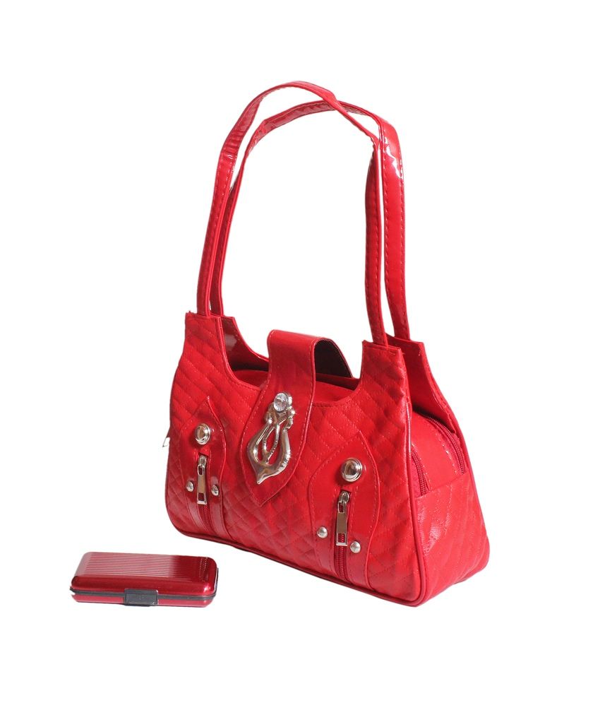 red shoulder bag women's