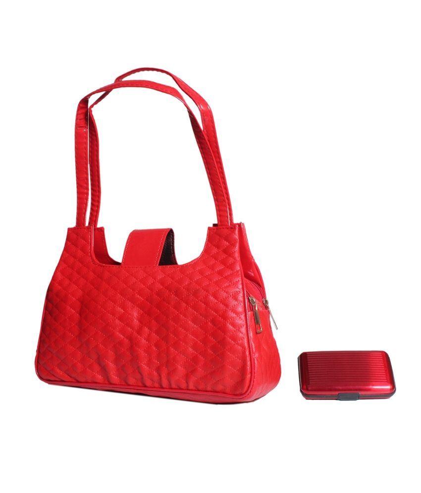 womens red shoulder bag