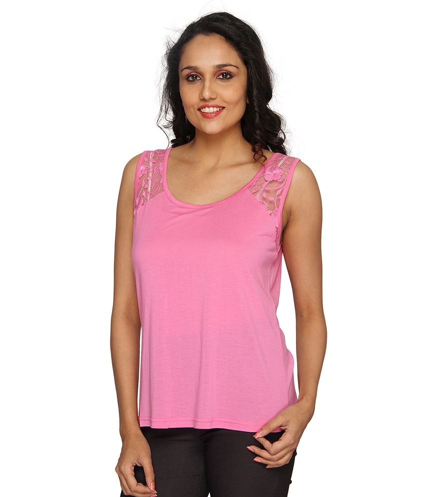 Xando Pink Viscose Tops - Buy Xando Pink Viscose Tops Online at Best ...