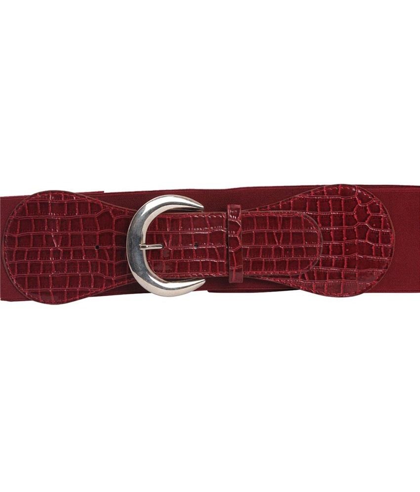 maroon designer belt