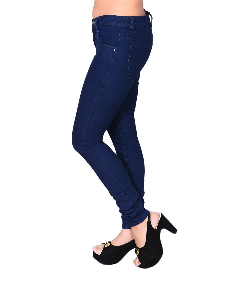 Buy Flyjohn Dark Blue Skinny Jeans Online at Best Prices in India ...