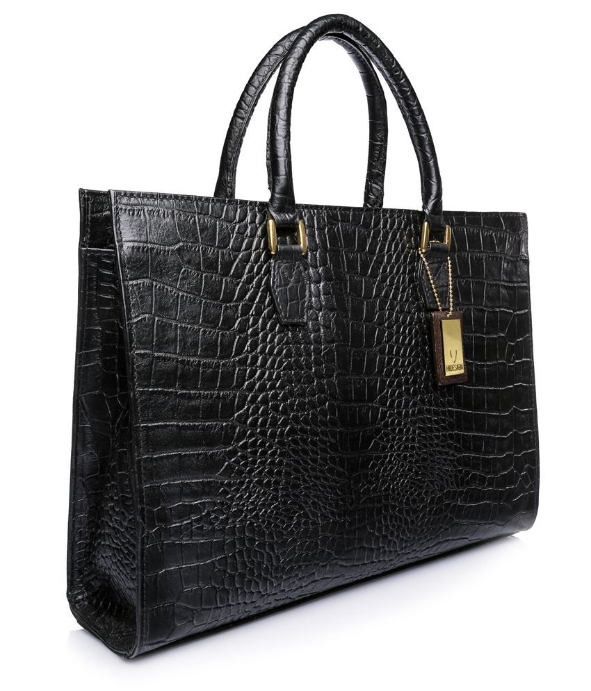 Hidesign Kester Black Leather Tote Bag - Buy Hidesign Kester Black ...