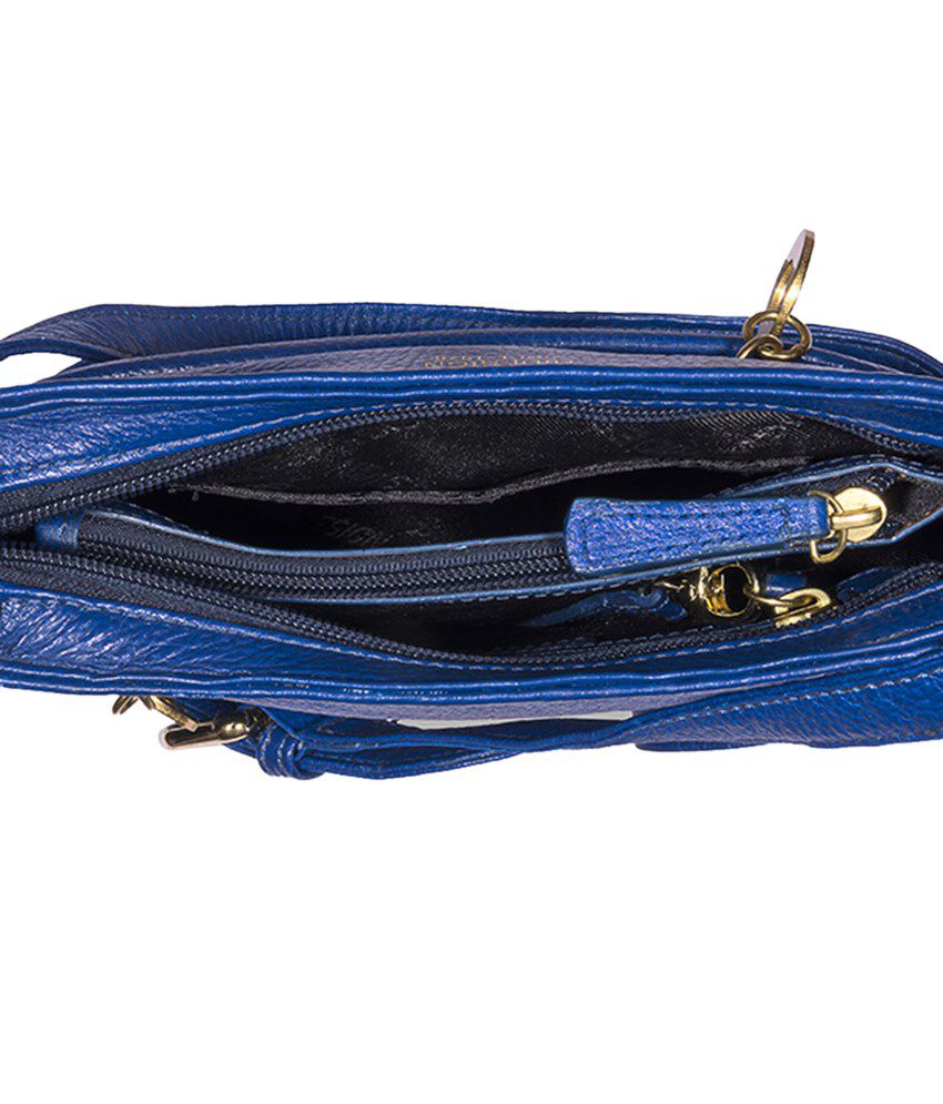 Hidesign LUCIA 03 Blue Sling Bag - Buy Hidesign LUCIA 03 Blue Sling Bag Online at Best Prices in 