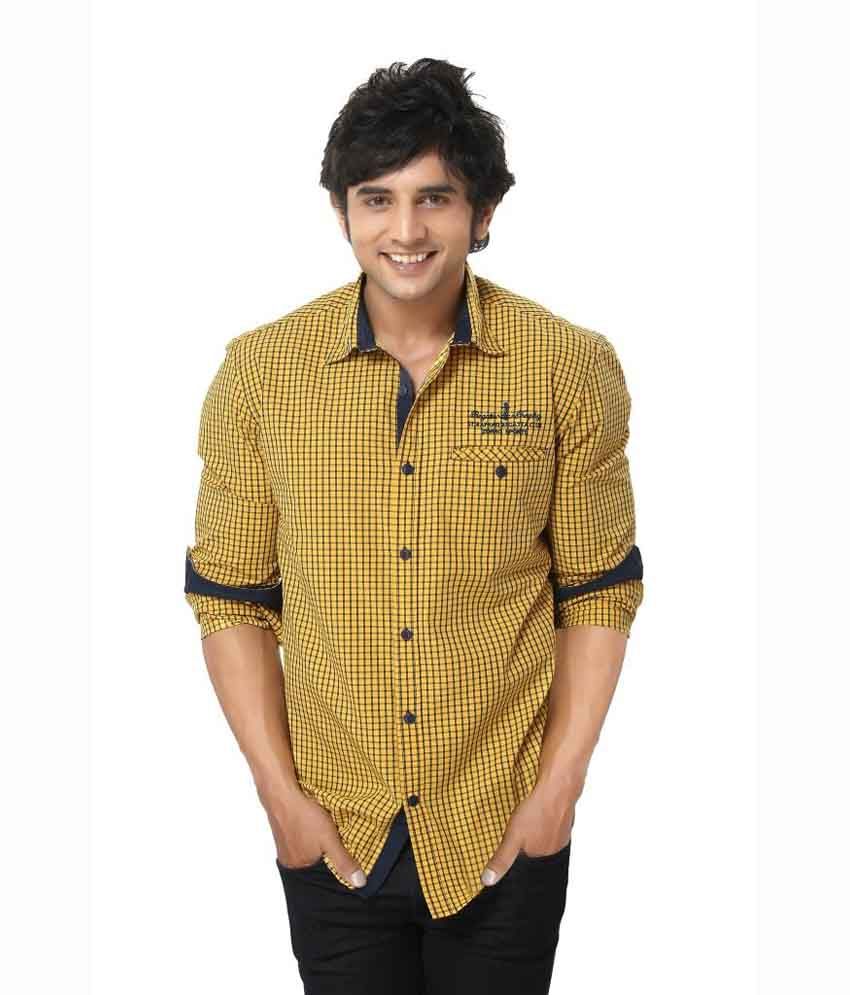 yellow designer shirt mens