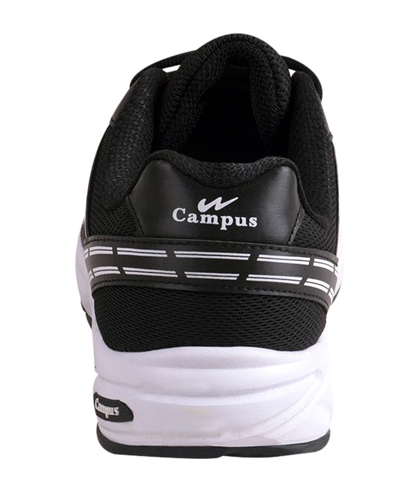 campus black sports shoes