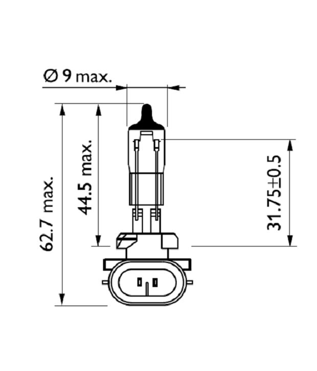 Philips - FogLamp Bulb - WhiteVision - H27 [Pack of 1]: Buy Philips ...