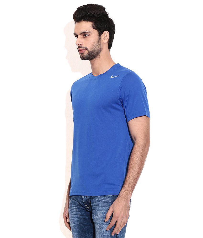 Nike Blue Polyester T-shirt - Buy Nike Blue Polyester T-shirt Online at ...
