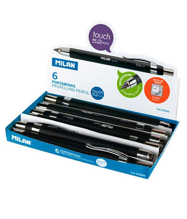 Milan Rubber Touch Mechanical Pencil 5.2mm With Lead Sharpener