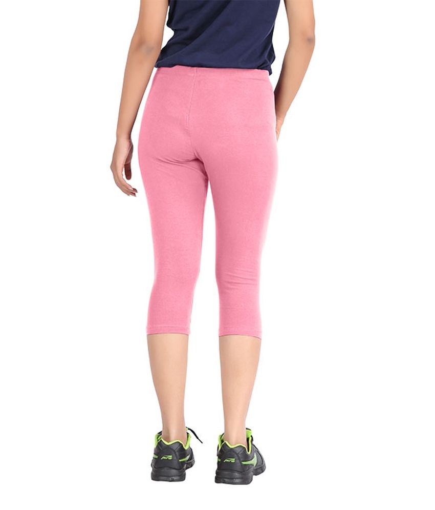 pink denim capris