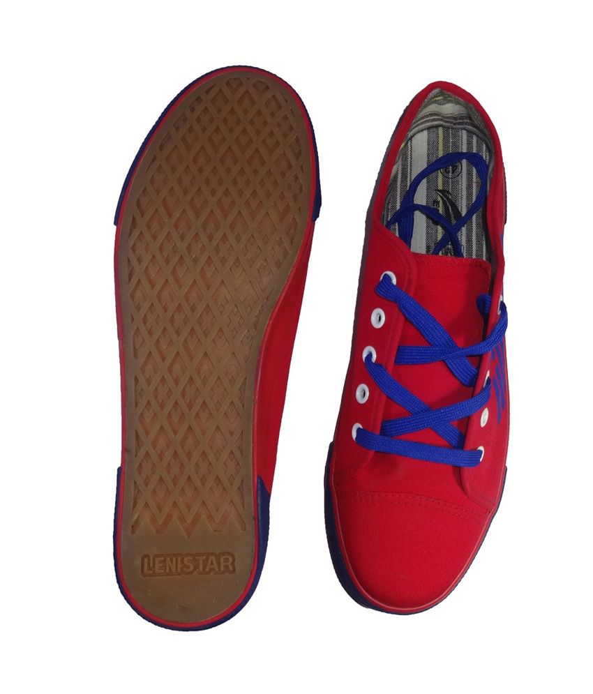 Vego-lenistar Red Canvas Casual Shoes - Buy Vego-lenistar Red Canvas ...