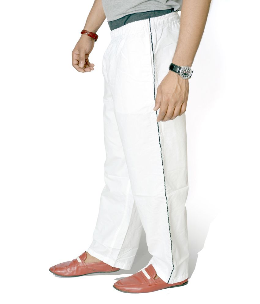 True Fashion White Cotton Pyjama For Men - Buy True Fashion White ...