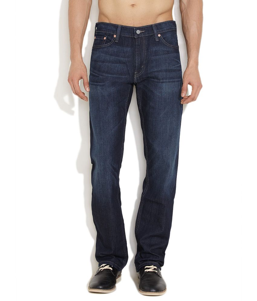 Levi's Dark Blue Smashing Straight Fit Jeans - Buy Levi's Dark Blue ...