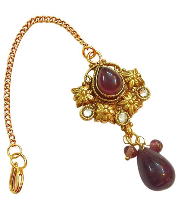 Divinique Jewellery Attractive Gold Finish Pearl Maang Tika Buy Divinique Jewellery Attractive Gold Finish Pearl Maang Tika Online In India On Snapdeal
