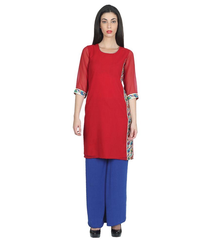 plus size georgette kurtis