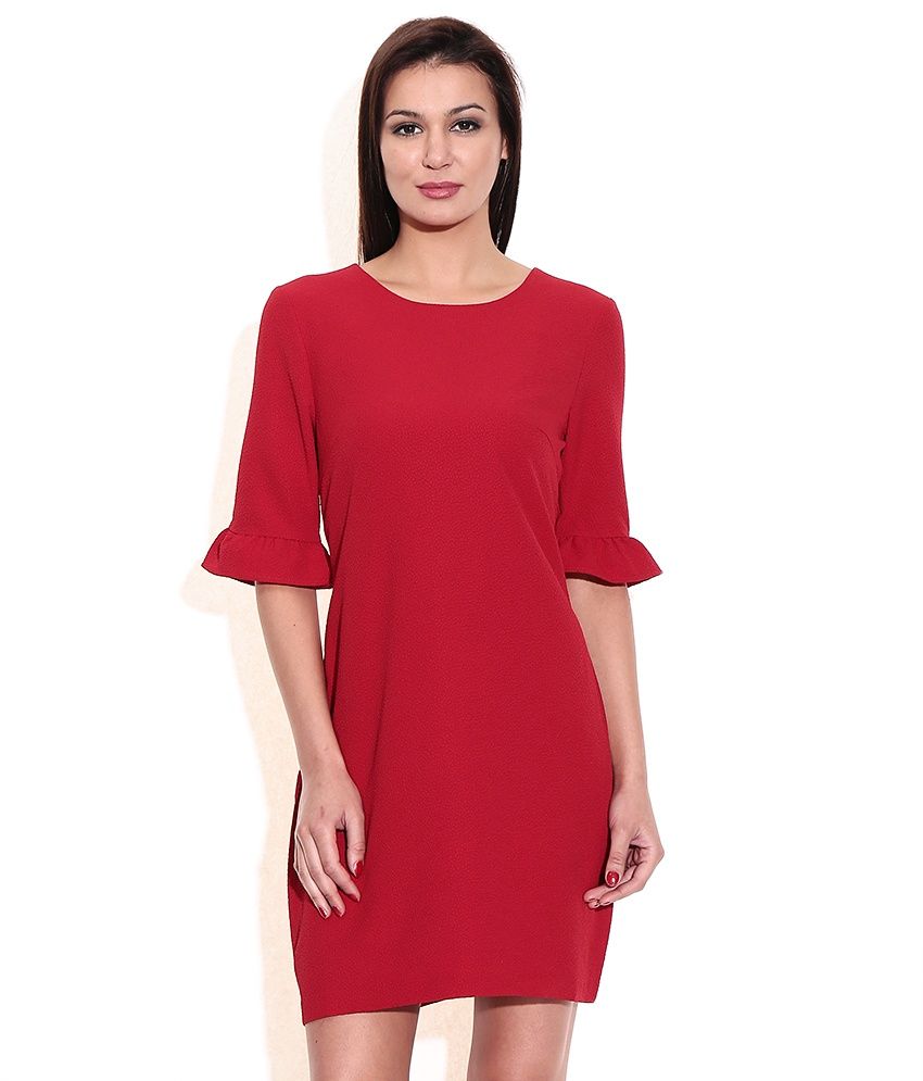 Vero Moda Red Polyester Dresses - Buy Vero Moda Red Polyester Dresses ...