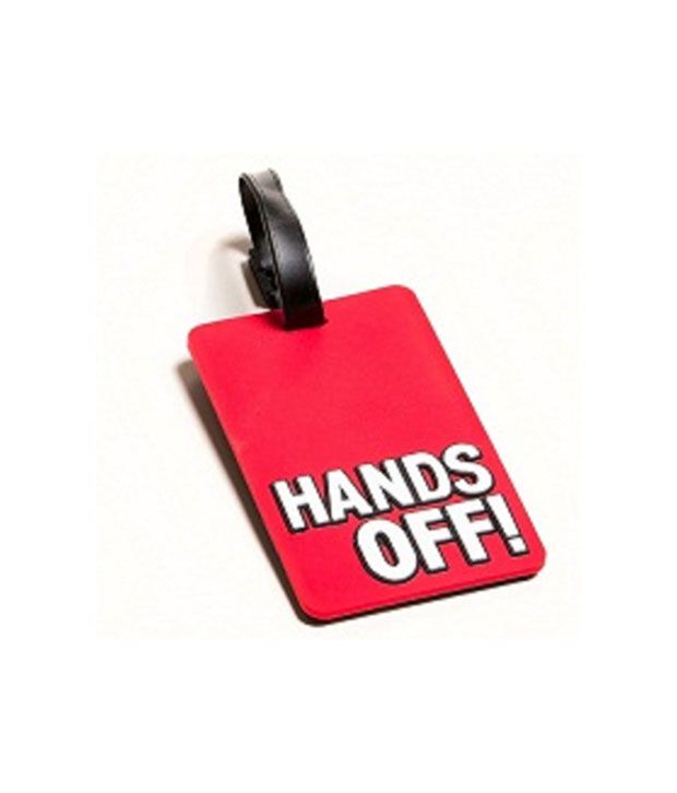 hands off luggage tag