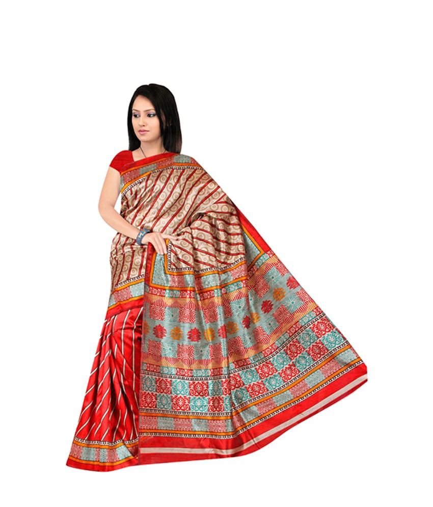 Ravi Designer Sarees Multicoloured Cotton Saree - Buy Ravi Designer ...