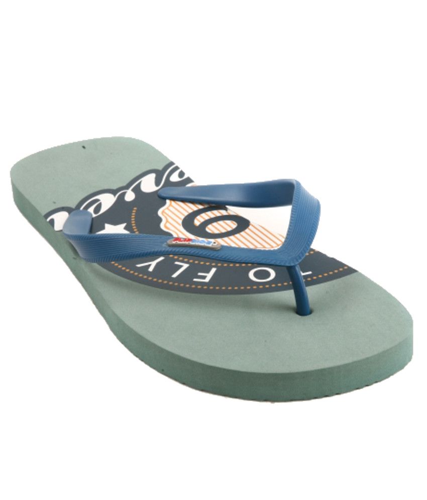 green platform flipflops