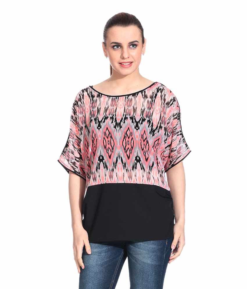     			Rute Pink Poly Crepe Tops