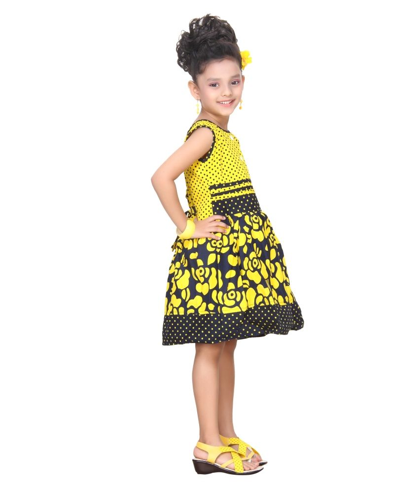 yellow and black frock