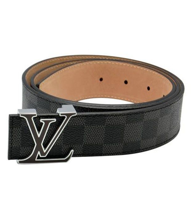 Louis Vuitton Black-grey Leather Belt: Buy Online at Low Price in India - Snapdeal