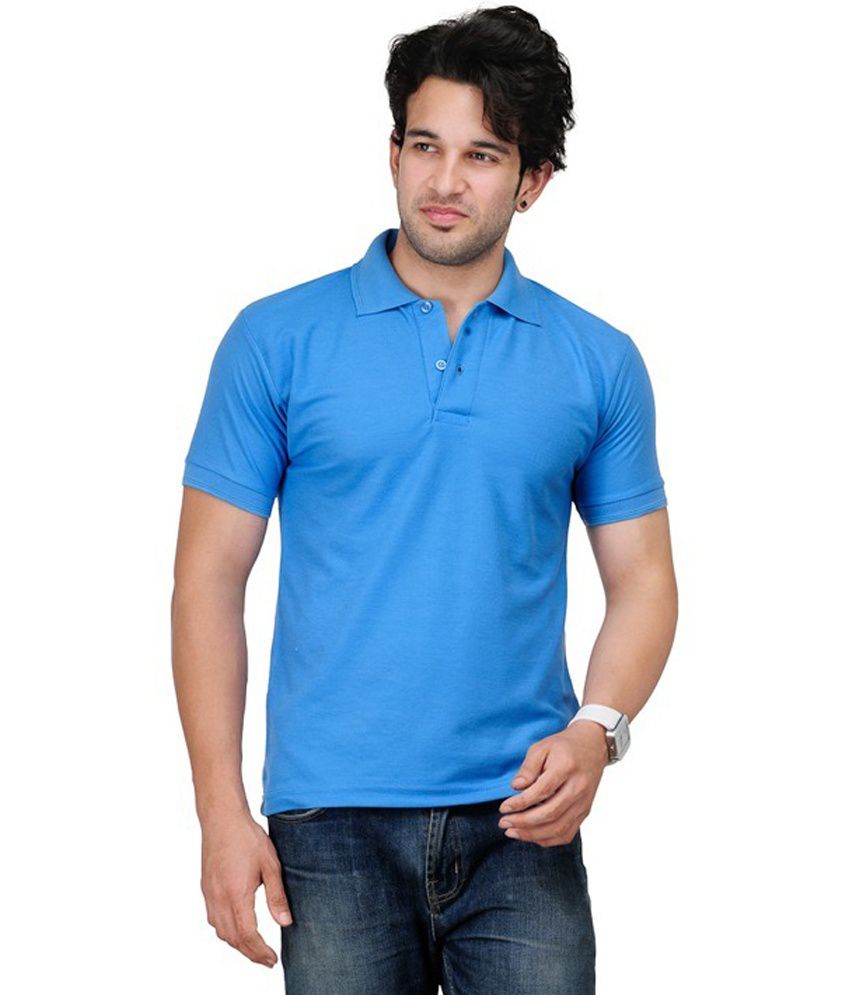Impulse Clothing Blue Cotton Half Sleeves Polo T-shirts - Buy Impulse ...