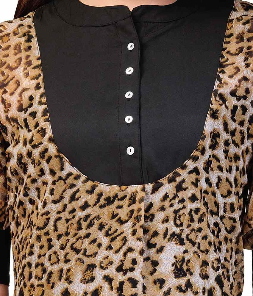 tiger print kurti designs