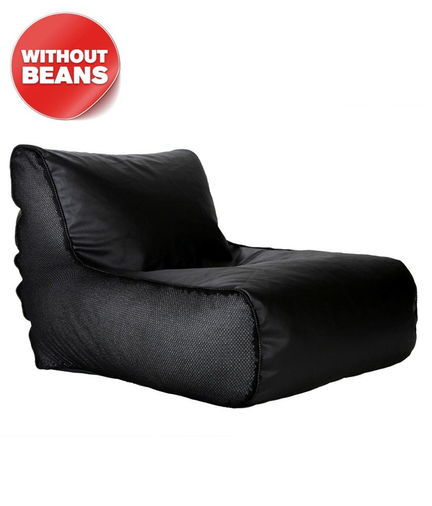1 Get Free Bean Bag Chair L Size Net Black Only Cover