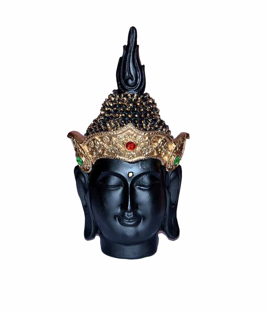     			Vaah Matte Marvelous Crown Buddha Face Showpiece