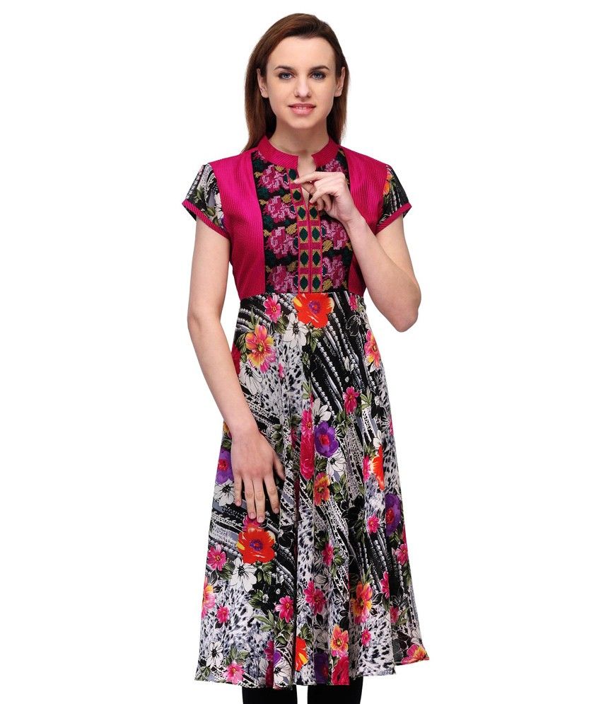 multicolour anarkali suit