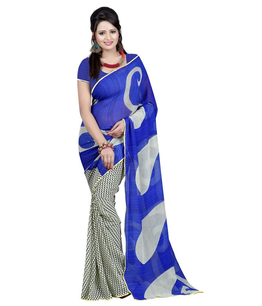 Geeta Sarees Multicoloured Georgette Saree - Buy Geeta Sarees ...