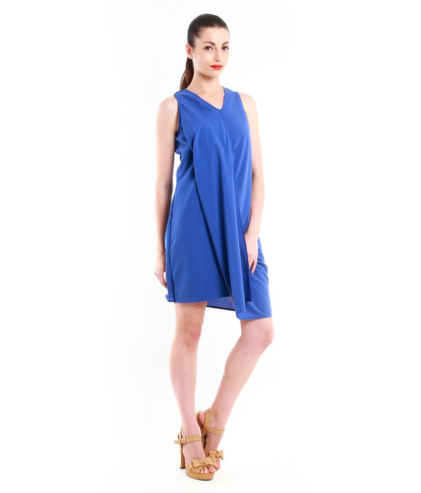 Nun Blue Crepe Dresses - Buy Nun Blue Crepe Dresses Online at Best ...