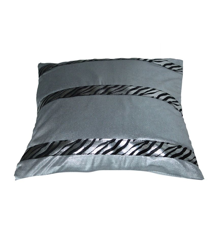 Bodhitree Silver And Black Cushion Cover Set Of 2 Buy Online at Best Price Snapdeal