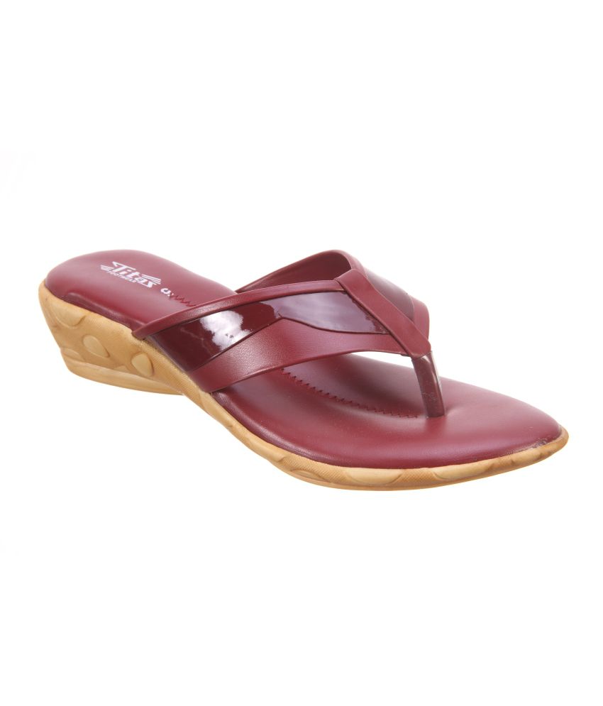 Titas Womens Cherry Casual Chappals Price in India- Buy Titas Womens ...