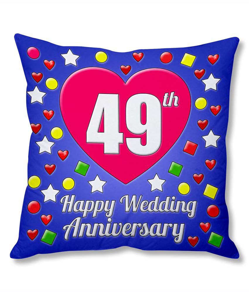 Phototsindia 49th Wedding Anniversary Cushion Cover Buy Online At