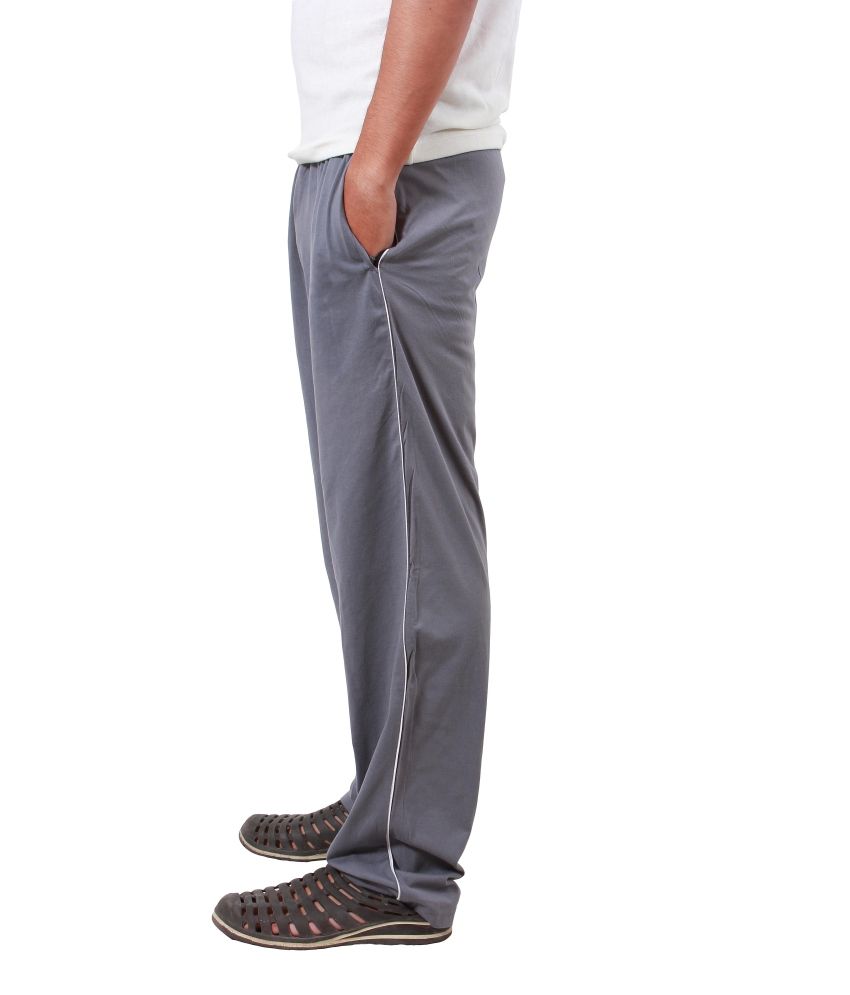 men's cotton track pants with zipper pockets