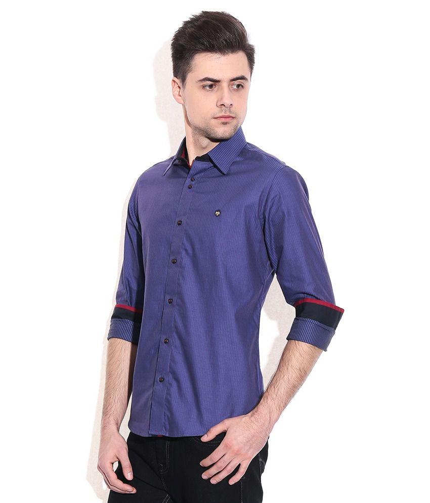 Mufti Purple Slim Fit Casual Shirt - Buy Mufti Purple Slim Fit Casual ...