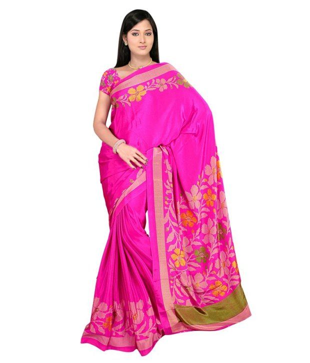 Vandana Online Multicoloured Crepe Saree - Buy Vandana Online Multicoloured Crepe Saree Online 