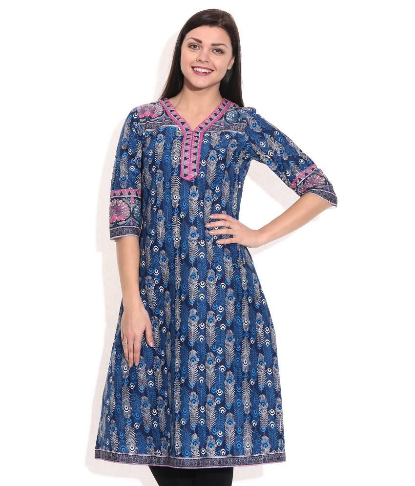 Aurelia Blue Kurti - Buy Aurelia Blue Kurti Online at Best Prices in ...