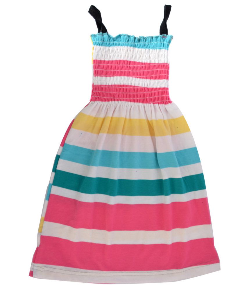 pink and blue combination long frocks