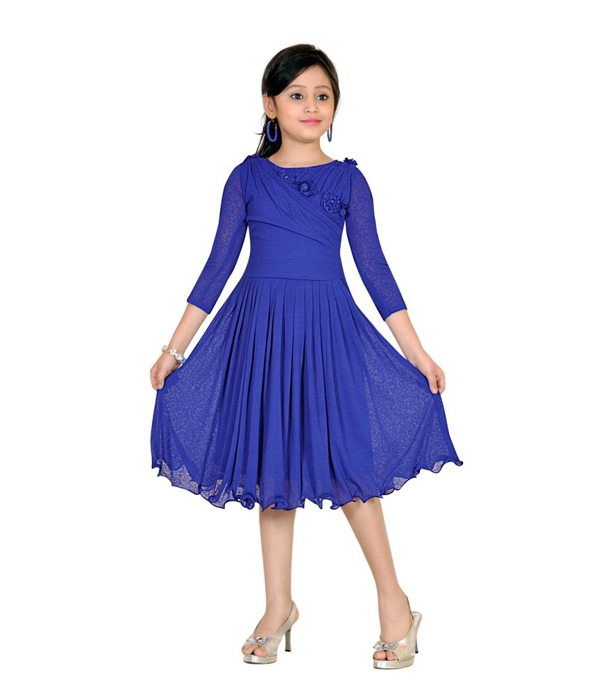 blue colour dress for girl