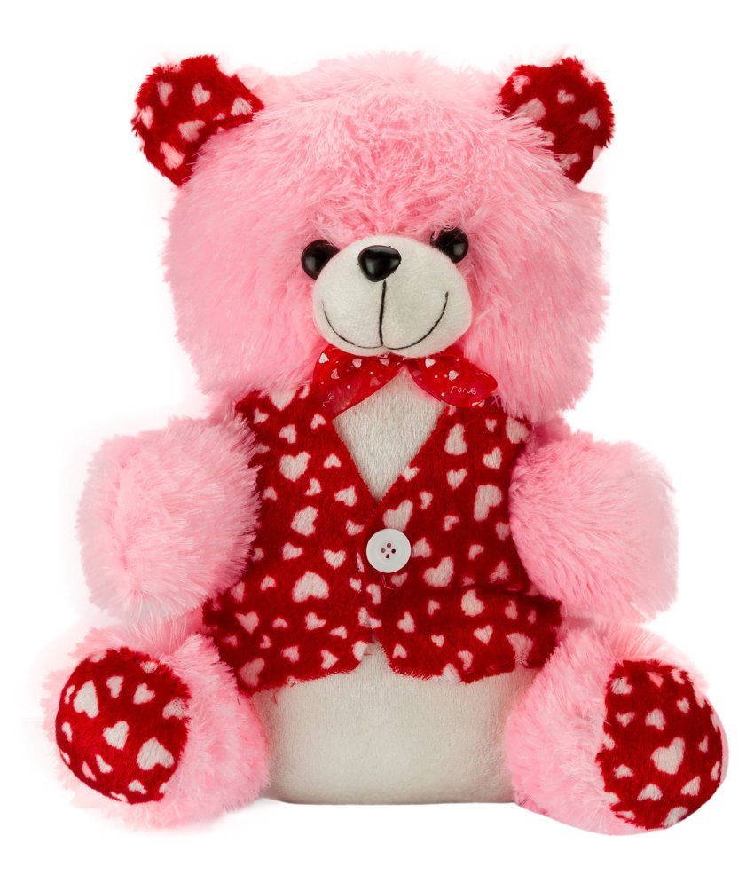 Glitters Cute Furry Jacket Teddy bear stuffed love soft toy for ...