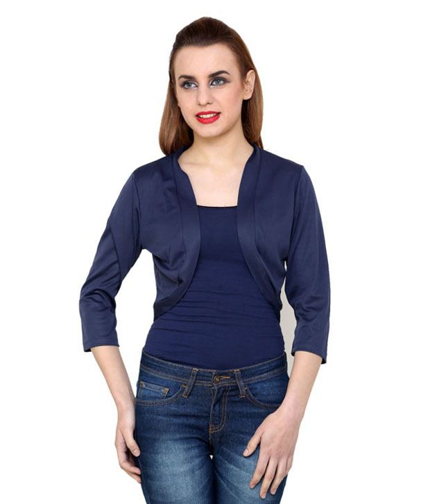 Buy At499 Blue Polyester Blend Shrugs Online at Best Prices in India ...