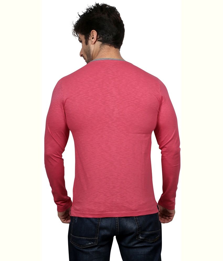 mens pink henley shirt