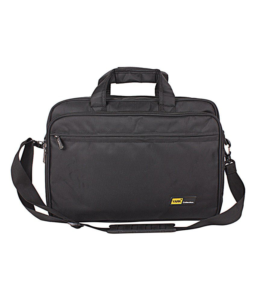 Yark Black Polyester Laptop Office Bag - Buy Yark Black Polyester ...